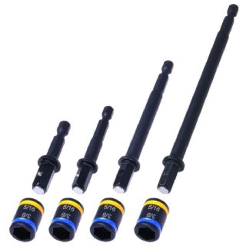 Malco C-RHEXÂ® 5/16 in. & 3/8 in. SAE 4in Shaft Length Cleanable, Reversible, Magnetic Hex Drivers | Impact Rated | Flip Bit | Flip Socket (MSHMLC1) - Image 3